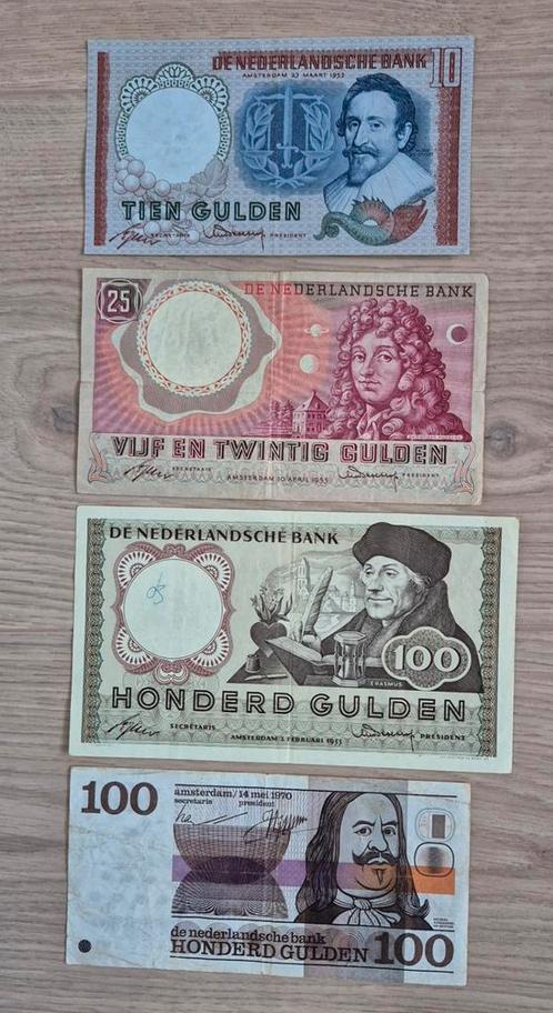 Bankbiljetten Nederland - Superleuke set nostalgie 2, Postzegels en Munten, Bankbiljetten | Nederland, Setje, 100 gulden, Ophalen of Verzenden