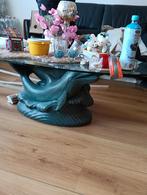 Dolfijnen Salontafel met Glazen Blad, Ophalen