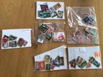 6 zakjes nederland postzegels, gestempeld, Ophalen of Verzenden, Gestempeld