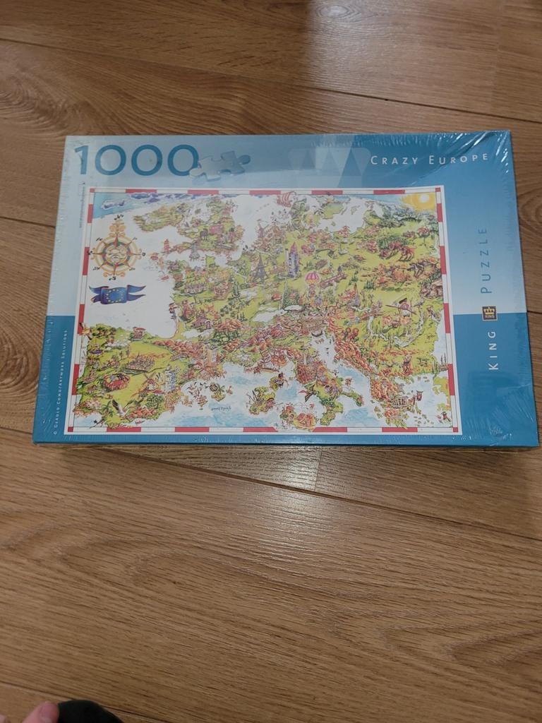 King puzzel crazy europe nieuw, Ophalen of Verzenden, 500 t/m 1500 stukjes, Nieuw