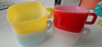 Vintage soepkoppen. 4 stuks. Opaline France, Huis en Inrichting, Keuken | Servies, Verzenden, Kom(men), Overige stijlen, Glas
