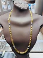 14 karaat gouden Platte Koningsketting met zirconia, Ophalen, Nieuw, Goud, Goud