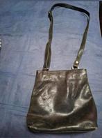 Zwart leren schoudertas, Overige merken, Zwart, Ophalen of Verzenden, Zo goed als nieuw