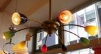 Uitzonderlijk lamp met 8 armen en kapjes in 4 kleuren., Ophalen