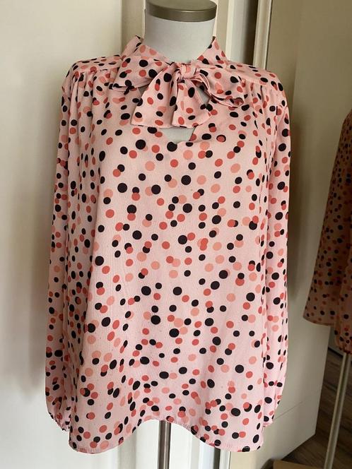 blouse Envy XL 44/46 zalm/roze/mauve/zwart, Kleding | Dames, Blouses en Tunieken, Zo goed als nieuw, Maat 46/48 (XL) of groter