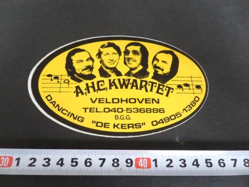 sticker Veldhoven A,H,C, KWARTET  Dancing DE KERS  Geel, Verzamelen, Stickers, Zo goed als nieuw, Bedrijf of Vereniging, Ophalen