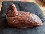 Antieke Houten Eend Doos, Antiek en Kunst, Ophalen of Verzenden