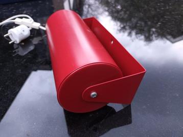 rood bedlampje vintage retro jaren 80 metaal lampje wandlamp beschikbaar voor biedingen