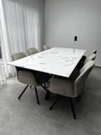 Eettafel salon tafel met stoelen, Huis en Inrichting, Tafels | Eettafels, Ophalen, Overige materialen, 200 cm of meer, 50 tot 100 cm
