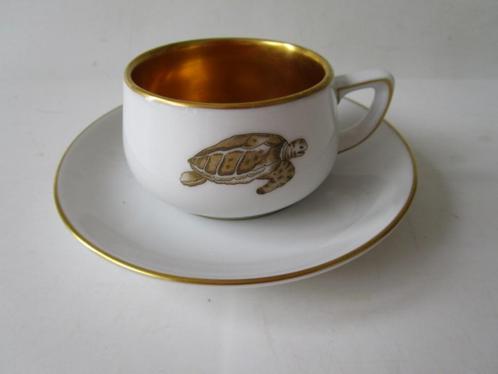 0 x kop schotel Thomas Rosenthal Turtle Lacroix - GOUD    He, Antiek en Kunst, Antiek | Servies compleet, Ophalen of Verzenden