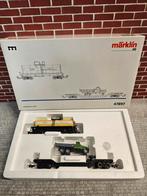Marklin 47879 wagon set met dieplader en vrachtwagen in doos, Wisselstroom, Wagon, Ophalen of Verzenden, Zo goed als nieuw