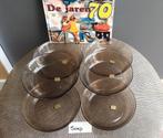 6 Nieuw Vintage Arcoroc ribbel structuur diep borden bord, Nieuw, Ophalen of Verzenden, Glas, Bord(en)