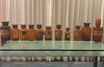 Vintage apothekerspotten set (11x) – bruine glazen flessen, Antiek en Kunst, Ophalen