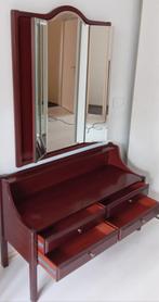 Kaptafel met facet spiegel kersenhout, Ophalen