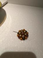 Vintage Broche met Parelmoer en Strass, Overige materialen, 4 tot 7 cm, Ophalen of Verzenden, Zo goed als nieuw