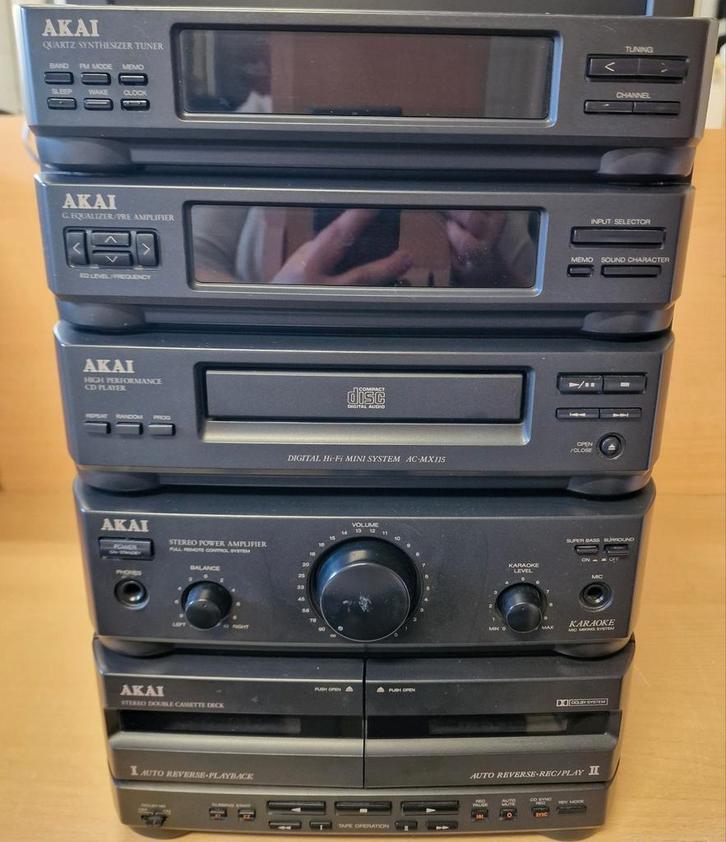Akai AC-MX115-A Micro Stereo System Unit - As is, Audio, Tv en Foto, Stereo-sets, Zo goed als nieuw, Cassettedeck, Cd-speler, Tuner of Radio