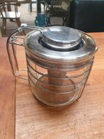 Theepot WMF glas metaal met zeef, Ophalen of Verzenden, Zo goed als nieuw