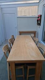 Tafel Stoelen Kast, Huis en Inrichting, Ophalen, Gebruikt, Eiken, 4 tot 6 stoelen