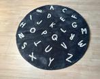H&M home kinderkamer vloerkleed alfabet antraciet/zwart, 50 tot 100 cm, Zwart, Rond, Scandinavisch