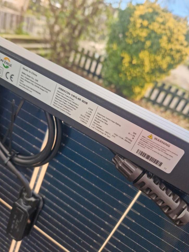 8x Jinko 435Wp Zonnepanelen - Nieuw!, Doe-het-zelf en Verbouw, Zonnepanelen en Toebehoren, Nieuw, Paneel, Ophalen of Verzenden