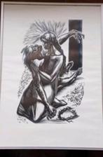 Litho Frank Ivo Van Damme Christus en Maria 1984, Antiek en Kunst, Kunst | Litho's en Zeefdrukken, Ophalen