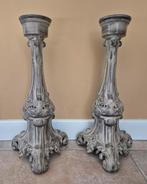 2 metalen kandelaars, Ophalen of Verzenden, Overige materialen