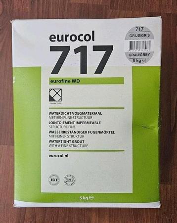 Eurocol 717 Voegmiddel - Grijs 5kg. - Nieuw, dicht pak beschikbaar voor biedingen