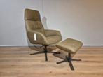 Montel Rolf - Relaxfauteuil - Olijf - Leer - Showroommodel, Voltastraat 21, Barneveld, 75 tot 100 cm, Ophalen of Verzenden, Metaal