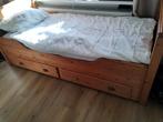 Eenpersoons bed grenen met lades 90x200, Ophalen, Gebruikt, 90 cm, Eenpersoons
