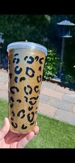 Te koop panterprint glitterbeker, Ophalen of Verzenden, Nieuw, Carnaval