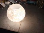 Twee nachtkastlampjes, Blaadjes op glas, Ophalen of Verzenden, Minder dan 50 cm, Glas