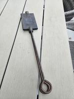 Prachtig groot antiek gietijzer wafelijzer voor open vuur of, Ophalen of Verzenden