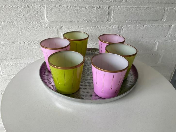 Pomax 6 mooie Waxine lichtjes, roze en groen, nieuw!!, Huis en Inrichting, Woonaccessoires | Kandelaars en Kaarsen, Nieuw, Kandelaar