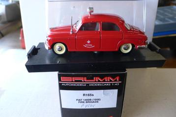 fiat 1400b 1956 - brandweer brummr165s  1/43 nu 12 euro!!!!! beschikbaar voor biedingen