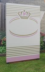 Geboortebord Pak muisjes, rose met naambordje te huur, Ophalen, Zo goed als nieuw, Geboortebord