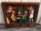 Reclamebord 3D Molson Since/depuis 1786 Bier Mancave Reclame, Ophalen of Verzenden, Gebruikt, Reclamebord