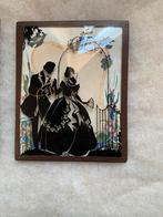Schilderwerkjes achter bol glas, Antiek en Kunst, Curiosa en Brocante, Ophalen of Verzenden
