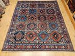 Vintage handgeknoopt perzisch tapijt yalameh 253x210, Info@SlatsAntiek.nl, Perzisch, 200 cm of meer, Ophalen of Verzenden