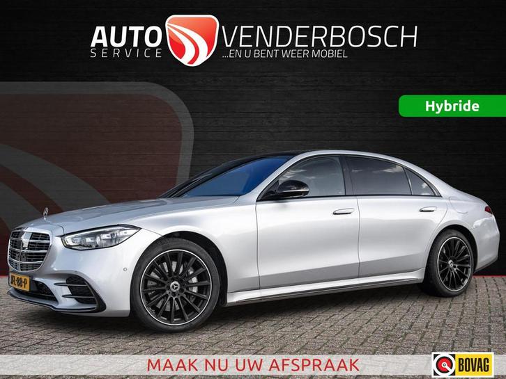 Mercedes S-klasse 580e Lang AMG Line Night | Pano | HUD | Bu, Auto's, Mercedes-Benz, Bedrijf, Te koop, S-Klasse, 360° camera, ABS