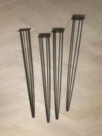 Hairpin poten 70cm 4x, Huis en Inrichting, Ophalen of Verzenden, Zo goed als nieuw, Rond, 50 tot 100 cm