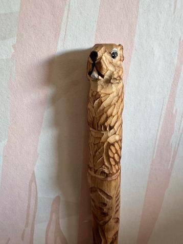Houten Wandelstok Oostenrijk Marmot 85cm beschikbaar voor biedingen