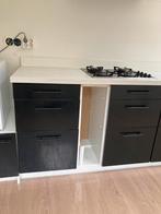 Keuken blad en kastjes, Huis en Inrichting, Keuken | Keukenelementen, Ophalen, Gebruikt, Wit, 200 cm of meer