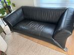 Zwarte leren bank  rolf benz- Forum model, Huis en Inrichting, Banken | Bankstellen, Ophalen, Gebruikt, 150 tot 200 cm, Tweepersoons