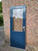 Hardhouten balkondeur / keukendeur / achterdeur i.z.g.s, Doe-het-zelf en Verbouw, Deuren en Horren, Ophalen, Gebruikt, 80 tot 100 cm