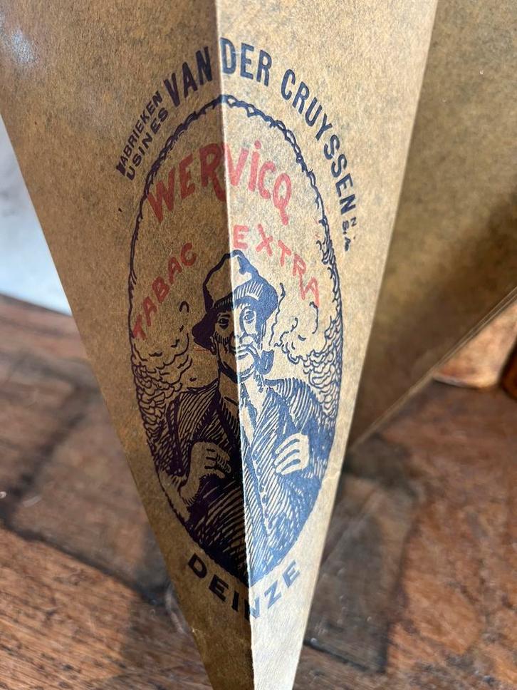 OUDE TABAKSZAK VAN DER CRUYSSEN, Verzamelen, Rookartikelen, Aanstekers en Luciferdoosjes, Zo goed als nieuw, Ophalen of Verzenden