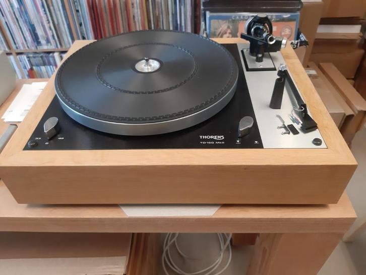 THORENS TD160 MK II Jelco interlink, ge-aarde stroomkabel, Audio, Tv en Foto, Platenspelers, Refurbished, Platenspeler, Thorens