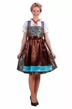 Dirndl ''Irena'', Turquoise-Bruin, Kleding | Dames, Carnavalskleding en Feestkleding, Ophalen of Verzenden, Nieuw, Maat 38/40 (M)