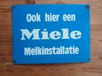 Emaille bord MIELE MELKINSTALLATIE, Ophalen of Verzenden
