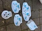 Wastafelset Korenbloemen/margieten plus accessoires, Huis en Inrichting, Badkamer | Badkamermeubels, Ophalen, Zo goed als nieuw