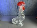 Glazen Haan Karaf met Decoratief Haantje - Uniek Object Glas, Ophalen of Verzenden